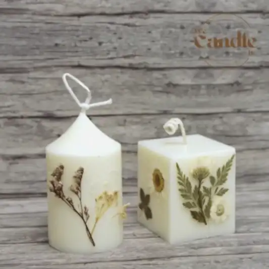 Dried Flowers Candle Making Workshop V3 Candle