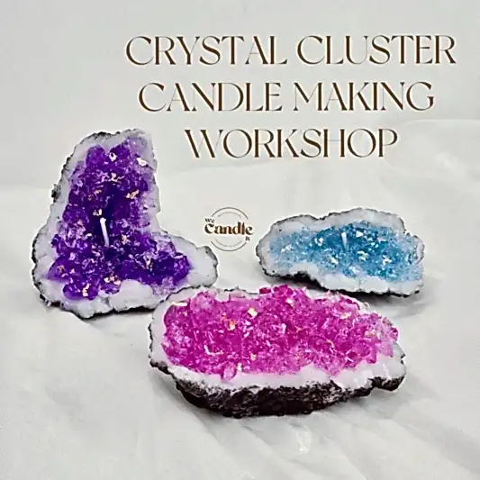 Crystal Cluster Candle Making Workshop - We Candle It London