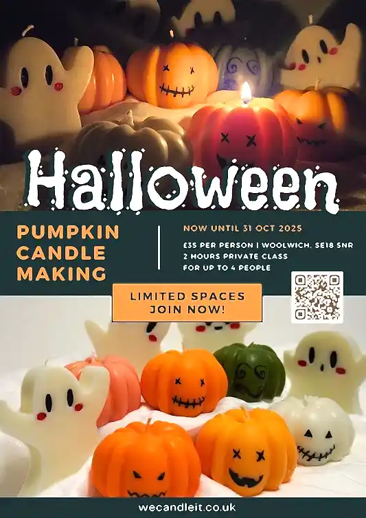 Halloween-themed Candle Workshop - Limited Time Only! - We Candle It London