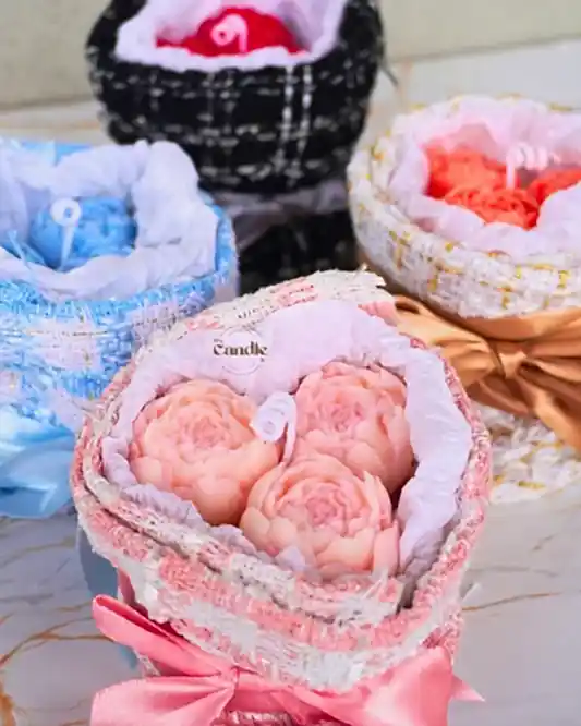 Valentine’s Day Flower Bouquet Candle Making Workshop - We Candle It London