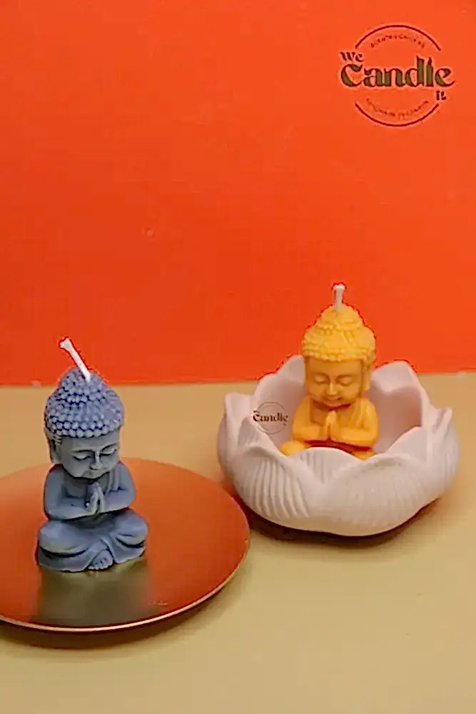 Buddha Candle & Lotus Diffuser Plaster Plate Workshop Candle
