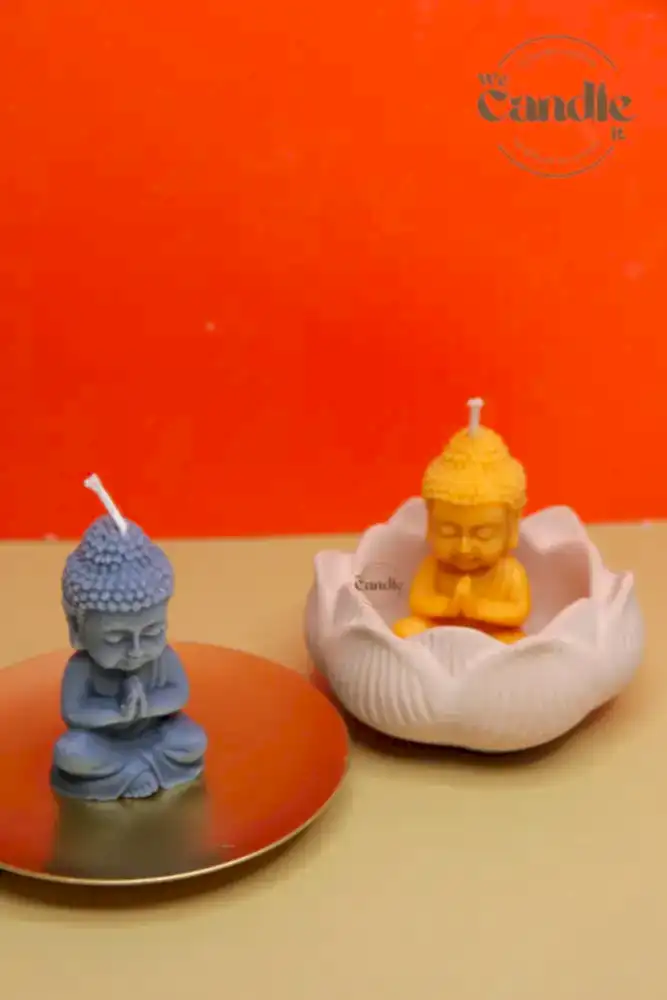 Buddha Candle & Lotus Diffuser Plaster Plate Workshop Candle