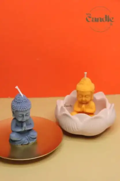 Buddha Candle & Lotus Diffuser Plaster Plate Workshop Candle