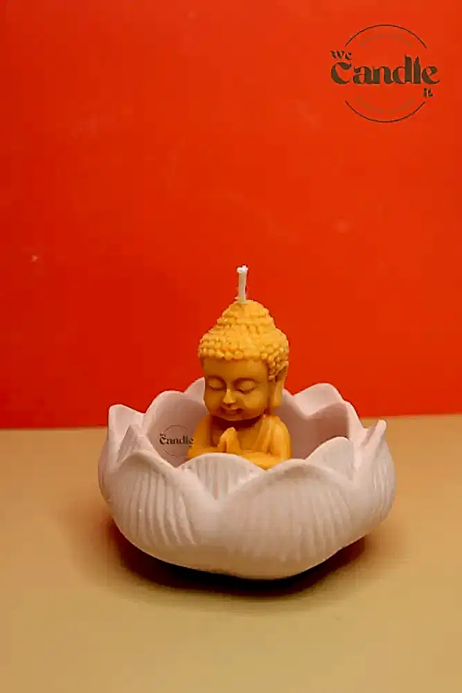 Buddha Candle & Lotus Diffuser Plaster Plate Workshop Candle