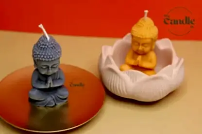 Buddha Candle & Lotus Diffuser Plaster Plate Workshop Candle