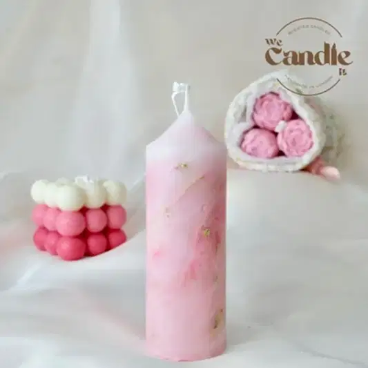 Ebru Marble Pillar Candle Workshop Candle