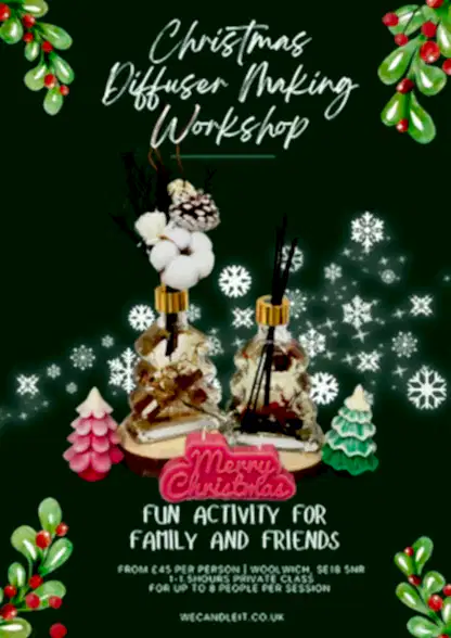 Christmas Floating Flower Reed Diffuser  Making Workshop - We Candle It London